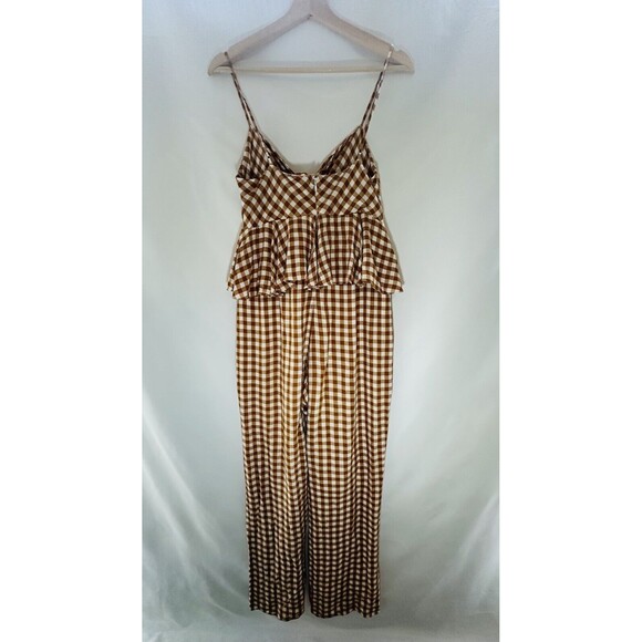 SAYLOR Laken Mustard Yellow Gingham Jumpsuit SIZE SMALL Retail $253 - Picture 3 of 12
